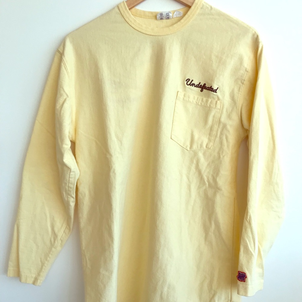 Undefeated Long Sleeve Tee Yellow embroidered